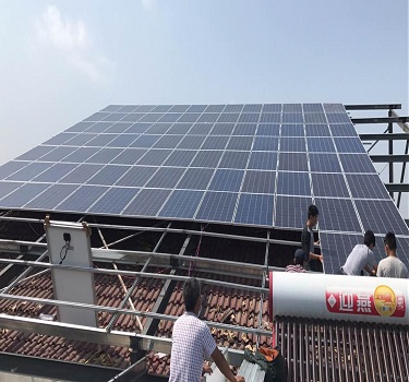 jiangsu suqian 50kw fotovoltaïsche krachtcentrale op het dak