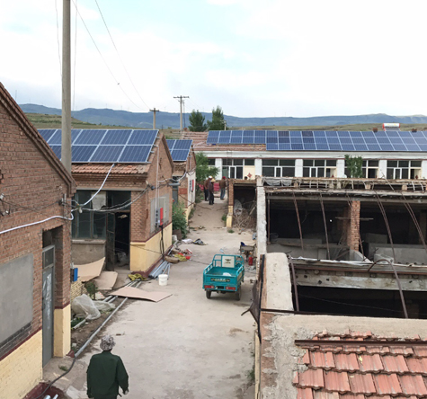 hebei zhangjiakou 80kw fotovoltaïsche elektriciteitscentrale op het dak