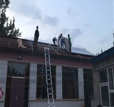 shandong weifang 5kw fotovoltaïsche elektriciteitscentrale op het dak